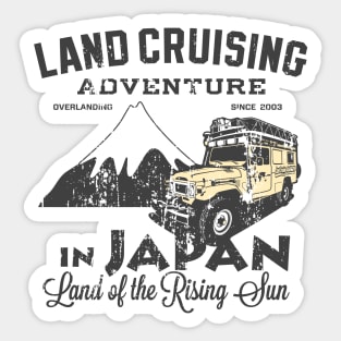 Landcruising Adventure in Japan - Straight font edition Sticker